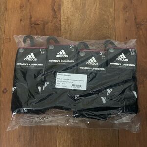 Adidas Women's Black Cushioned Socks - 3 Pack